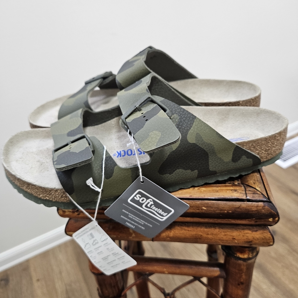 Birkenstock Arizona Soft-Footbed - Desert Soil Camo Green Size 12 NWT